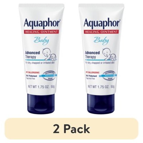 (2 pack) Aquaphor Baby Healing Ointment, Baby Skin Care and Diaper Rash, Travel Size