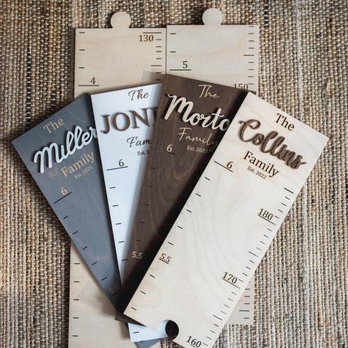 Family Growth chart  Height Chart Ruler  Wall Hanging Height Rule  Kids Measuring Stick  Wooden Growth Chart  Personalized baby gift