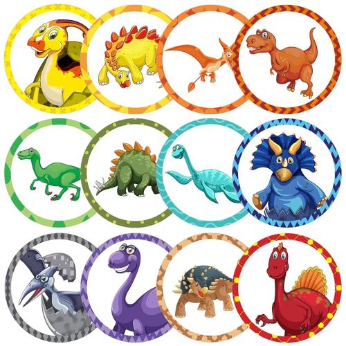 Laumoi 120 Pcs Toilet Targets for Boys Training Flushable Dinosaur Targets Potty Pee Toilet Target Stickers Dinosaur Potty Training Seat for Boys Use