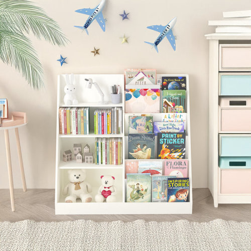 Isabelle & Max™ 4 Tier Wooden Bookshelf | Wayfair