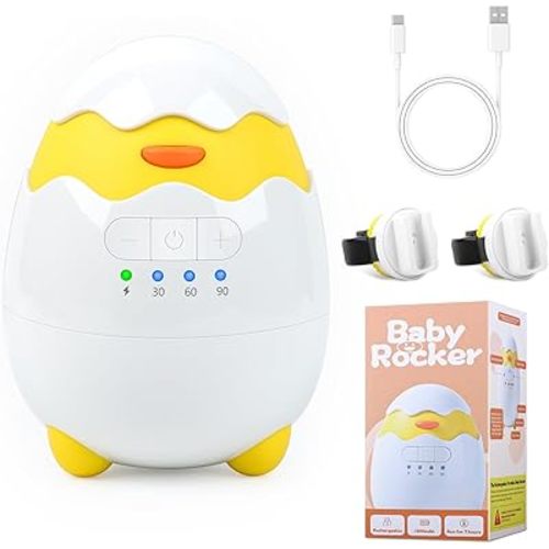 Baby Sleep Soothers,Rechargeable Baby Stroller Rocker for Stroller Pram Crib,Portable Baby Bouncer Rocks with 5 Vibration Intensities 4 Timing Modes,Vibrating Soother Baby Sleep Aid for Newborn Gifts