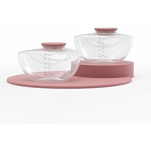 Breastmilk Collection Compatible with Momcozy M9 Replacement Parts, M9 Breast Milk Storage Bottle with Silicone Lip, Pack of 2