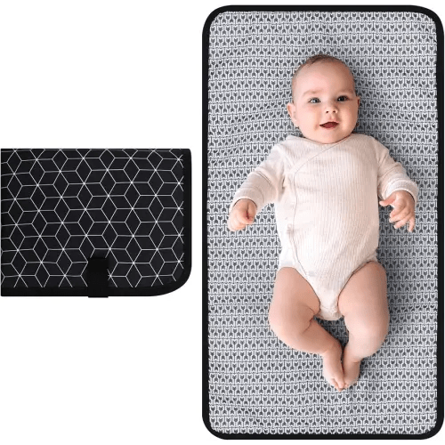 Accmor Portable Diaper Changing Pad, Waterproof Baby Changing Mat, Foldable Portable Travel Changing Pads for Baby, Black