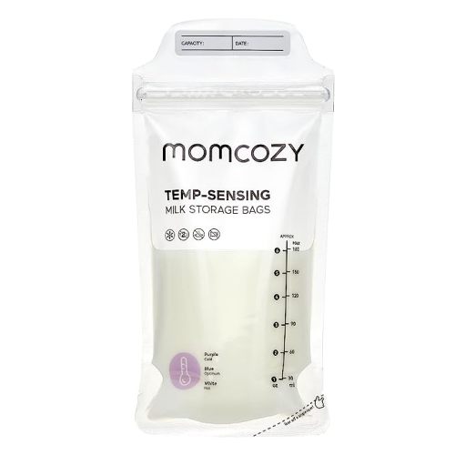 Momcozy Breastmilk Storing Bags, Temp-Sensing Discoloration Milk Storing Bags for Breastfeeding, Disposable Milk Storage Bag with 6 Ounce Self Standing, No-Leak Milk Freezer Storage Pouches, 120pcs - 120 Count