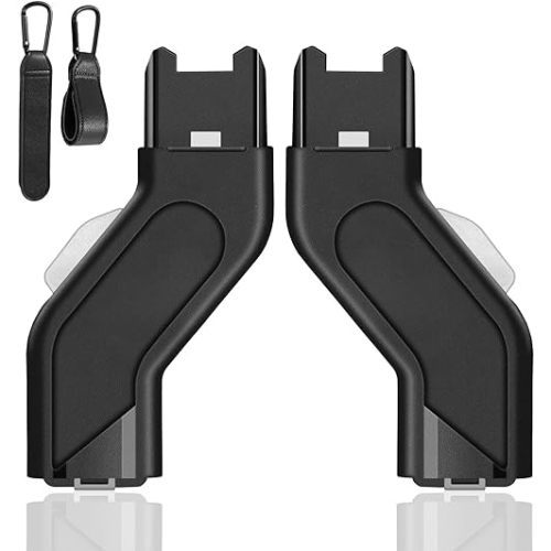 Upper Adapter Compatible with UPPAbaby Vista and Vista V2 and Vista V3 Strollers/Bassinet, Toddler Seat, Aria, Mesa V2, or Mesa Max Infant-Secure (Car Seats Accessories 1Set+2 Pcs Stroller Hooks)