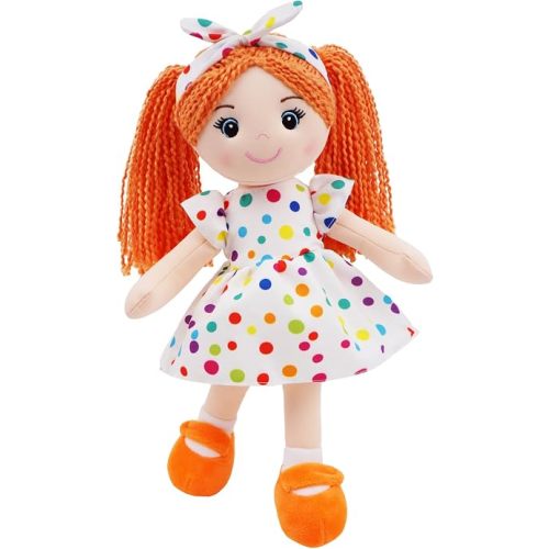 June Garden 18" Snuggle Cuties Bella Soft Plush Doll, Orange