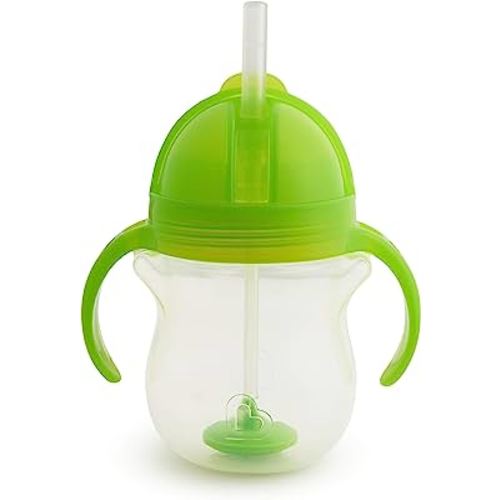 Munchkin® Any Angle™ Weighted Straw Trainer Cup with Click Lock™ Lid, 7 Ounce, Green