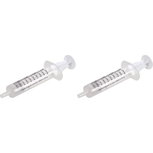 Kids & Baby Oral Dosage Syringe & Dispenser, Transparent, Easy to Use and Reusable, 2 TSP (10 ml) Capacity (Pack of 2)