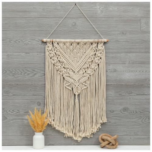 Beige Macrame Tassel Wall Decor