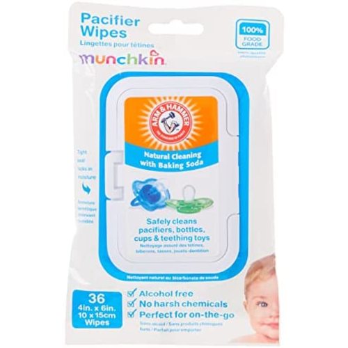 Munchkin Arm & Hammer Pacifier Wipes, 1 Pack, 36 Wipes