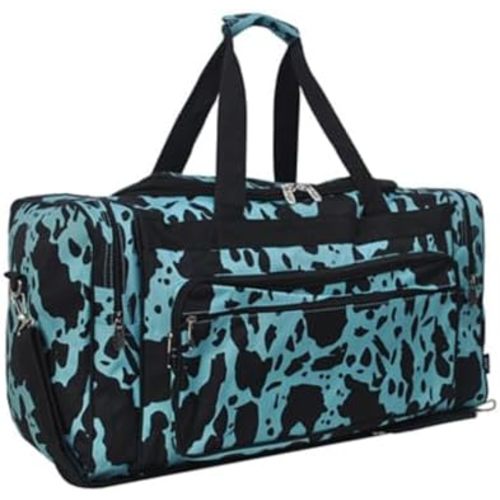 NGIL Canvas 20" inch Duffle Bag (Turquoise Cow- Turquoise)
