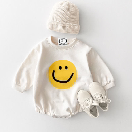 Baby Yellow Smile Casual Bodysuit