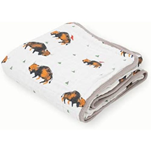 Little Unicorn – Bison Cotton Muslin Quilt Blanket | 100% Cotton | Super Soft | Babies and Toddlers | Large 47” x 47” | Machine Washable