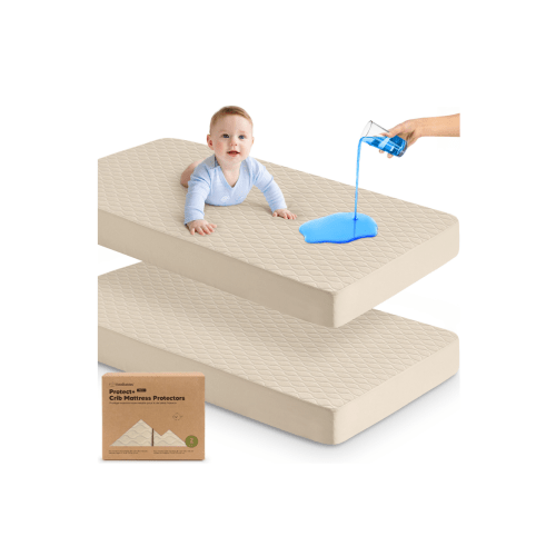 2-Pack Mavy Protect+ Waterproof Crib Mattress Protector