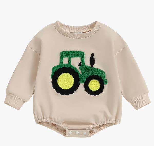 VISGOGO Newborn Infant Baby Boy Oversized Romper Sweater Bodysuits Coming Home Outfit Neutral Clothes