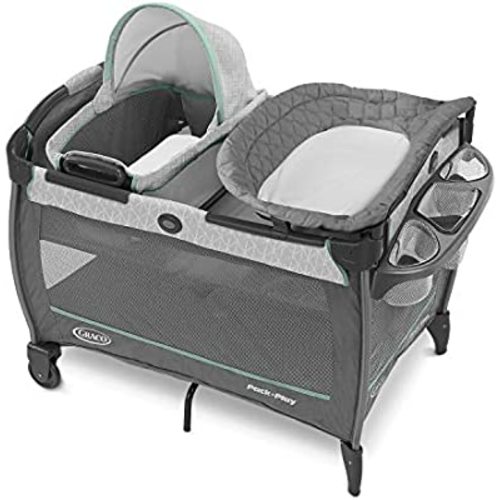 Graco Pack 'n Play Close2Baby Bassinet Playard Features Portable Bassinet Diaper Changer and More, Derby