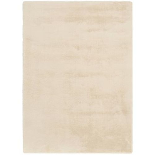 Nourison 5'x7' Soft Plush Rabbit Fur Solid Woven Area Rug White