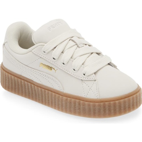 Baby, Walker, Toddler, Little Kid & Big Kid x FENTY Kids' Creeper Phatty Sneaker, 5 M, Warm White-Puma Gold-Gum