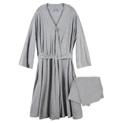 Modern Moments by Gerber Baby Boy, Baby Girl, Unisex Robe & Swaddle Blanket Set, 2-Piece