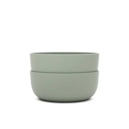 Lalo 2pk Silicone Dining Bowls - Sage