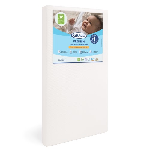 Graco Premium Foam Crib & Toddler Mattress, GREENGUARD Gold Certified, OEKO-TEX STANDARD 100