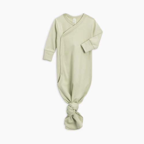Colored Organics Wrap Gown - Sage, Newborn