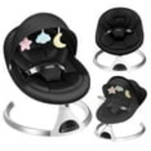 HARPPA Electric Baby Swing, Infant Swing with Remote Control, 5 Sway Speeds, Bluetooth Music, Black