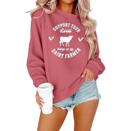 UNIQUEONE Women Nursing Sweatshirts for Breastfeeding Hidden Zipper Maternity Tops Long Sleeve Pullover Casual Clothes