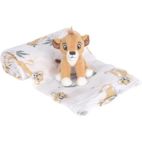 Lambs & Ivy Disney Baby Lion King Simba Swaddle Blanket & Plush Toy Gift Set
