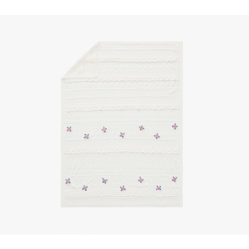 LoveShackFancy Pointelle Sweater Baby Blanket | Pottery Barn Kids