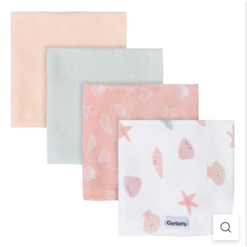 4-Pack Baby Girls She Sells Sea Shells Terry Washcloths – Gerber Childrenswear