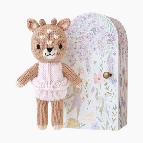 cuddle+kind Tiny Hand-Knit Doll - Violet The Fawn