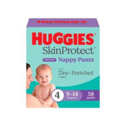 Huggies Skin Protect Nappy Pants Size 4 | 58 Pack