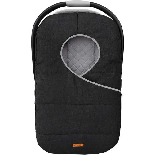 liuliuby Winter Carseat Cover for Baby Carseat | Doona Car Seat Cover Baby Winter | Warm Baby Car Seat Cover | Carseat Covers Baby Boy & Girl | Infant Car Seat Cover Winter Baby Essentials (Black)