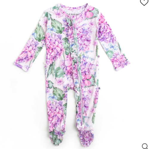 You Had Me At Hydrangea Ruffle Footie