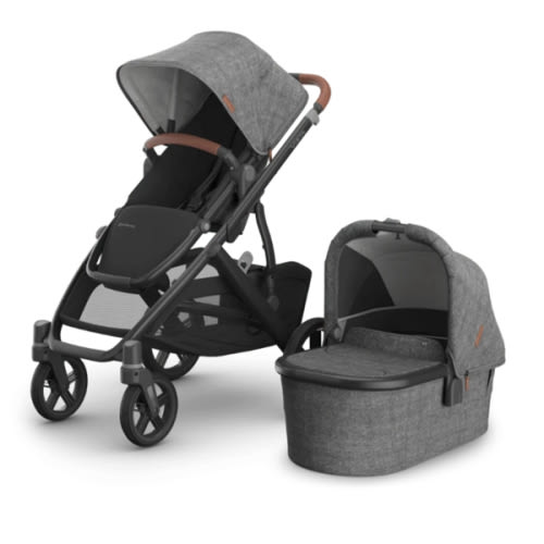 UPPAbaby Vista V3 From Birth Single Bundle (Stroller + Bassinet) – Color: Greyson