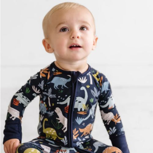 Navy Jurassic Jungle Zippy - Little Sleepies
