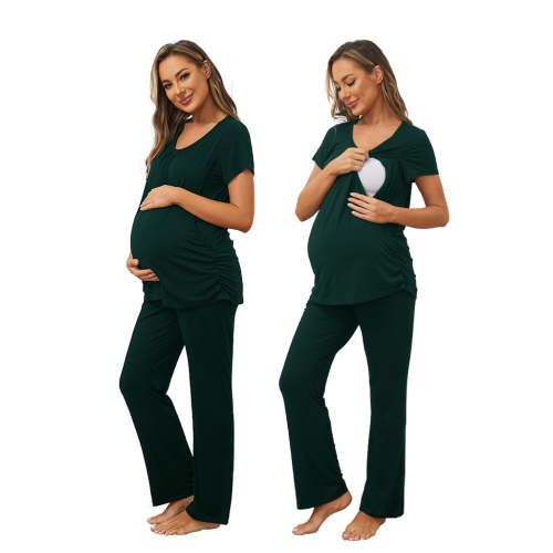 Smallshow Maternity Nursing Pajama Set