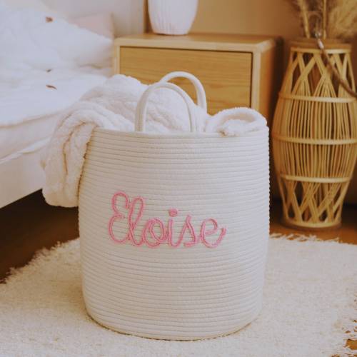 Custom Name Basket, Custom Laundry Basket, Custom Baby Shower Gifts, Gift for Baby, Pet Basket, Toy Basket