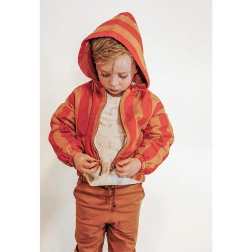 Wide Stripe Stoker Jacket, Yellow/Red - Bizz x Siss | Maisonette