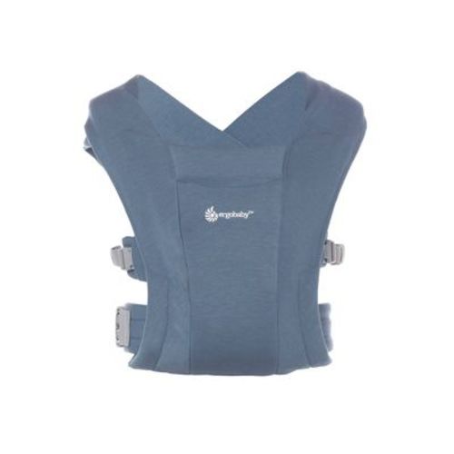Ergobaby Embrace Cozy Knit Newborn Carrier - Oxford Blue: Buckle Closure, Infant Head Support, Spandex Blend