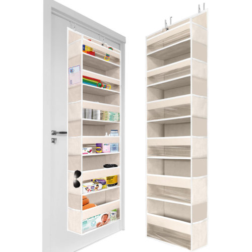 Rebrilliant 1 Pack Heavy Duty Hanging Over Door Organizer, 6 Large Front Pockets And 12 Side Pockets | Wayfair
