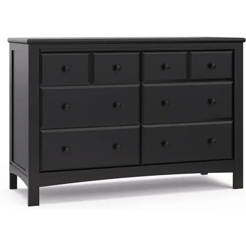 Graco Benton 6 Drawer Dresser (Black) – Easy New Assembly Process, Universal Design, Durable Steel Hardware and Euro-Glide Drawers with Safety Stops, Coordinates with Any Nursery