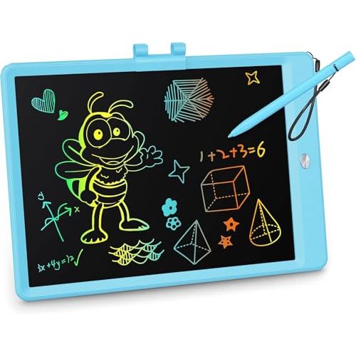 KOKODI LCD Writing Tablet, Gifts for 3 Years Old Boys and Girls10 Inch Colorful Doodle Board Drawing Tablet, Erasable Reusable Electronic Drawing Pads, Educational and Learning Toys for Kids