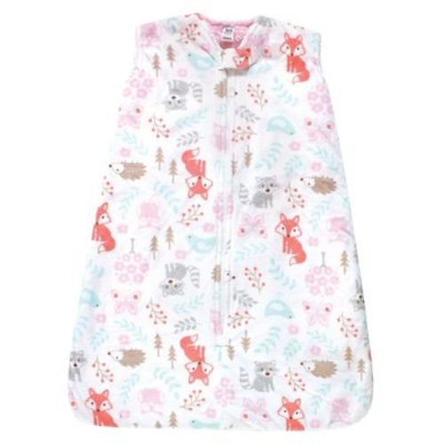 Hudson Baby Infant Girl Mink With Faux Shearling Inner Sleeping Bag, Sack, Blanket, Girl Woodland, 6-12 Months