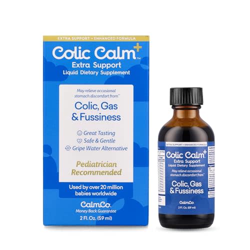 Colic Calm Plus Gripe Water - Extra Strength for Infant Colic and Baby Gas Relief, Helps Fussiness and Upset Stomach 60ml