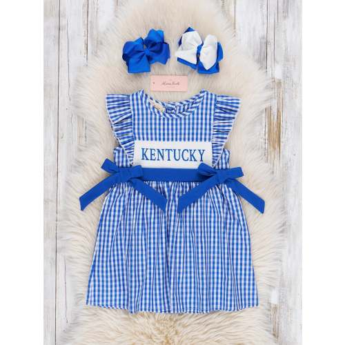 Kentucky Smocked Gingham Dress
