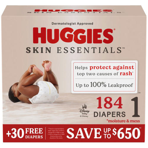 Huggies Skin Essentials Baby Diapers, Size 1 - Sam's Club
