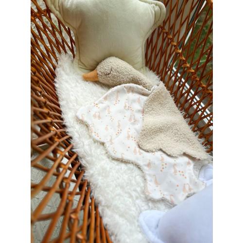 Personalized goose lovey blanket, baby lovey, animal lovey, cuddle snuggler goose plush, goose comforter