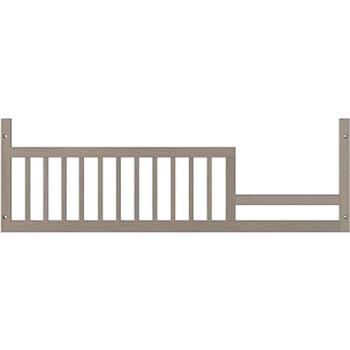 Child Craft Toddler Bed Guard Rail Converts Denman 4-in-1 Convertible Crib into Toddler Bed, Made of Pinewood, Non-Toxic Finish (Crescent Gray)